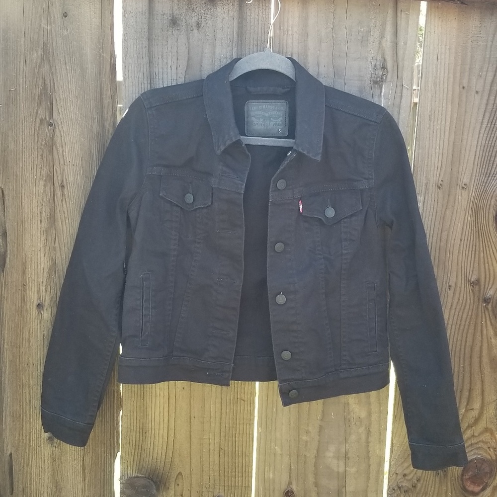 Levis black denim jacket